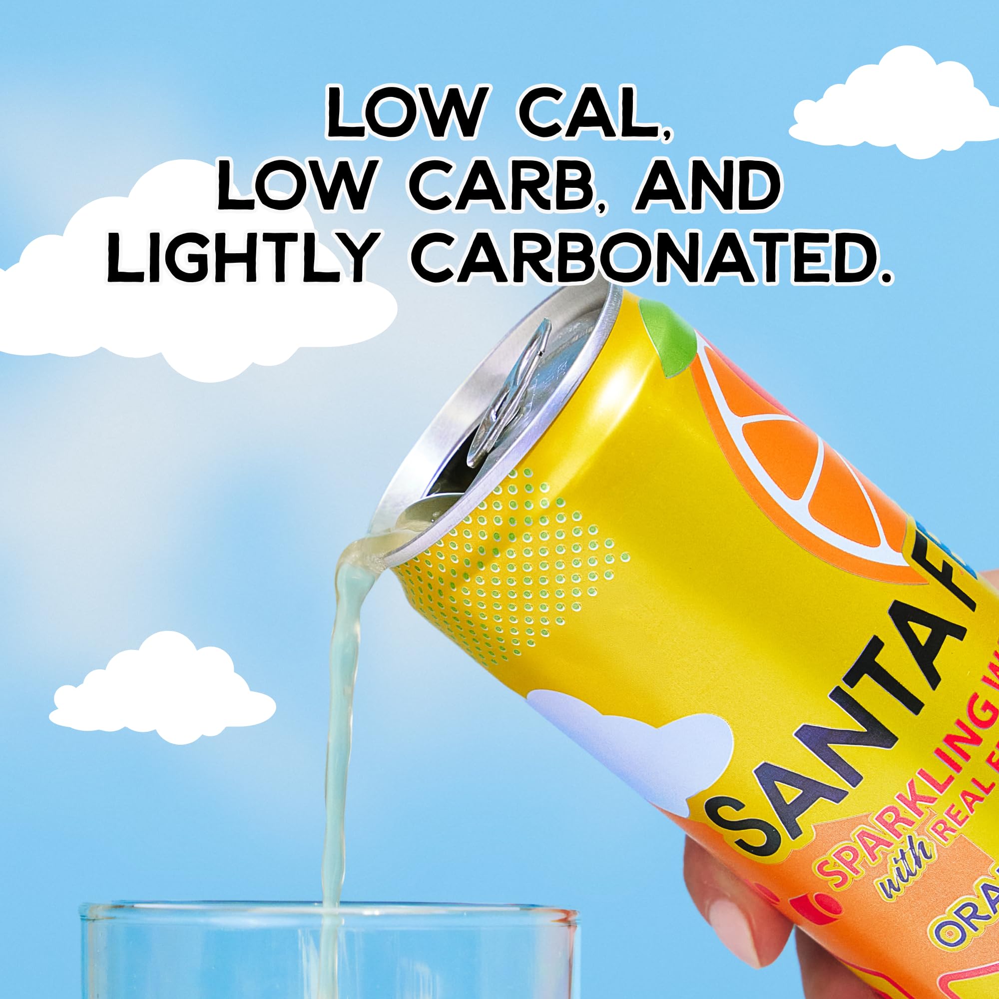 Arizona Santa Fe Sparkling Water with Real Fruit Juice, 11 fl oz Can, 4 Flavor Variety Pack - Lemon Citrus, Raspberry Lime, Pink Grapefruit, Orange Mango - NO Added Sugar (Pack of 12)