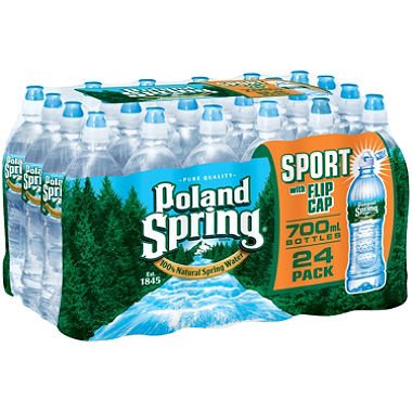 Poland Spring Natural Spring Water Sports Cap Bottles