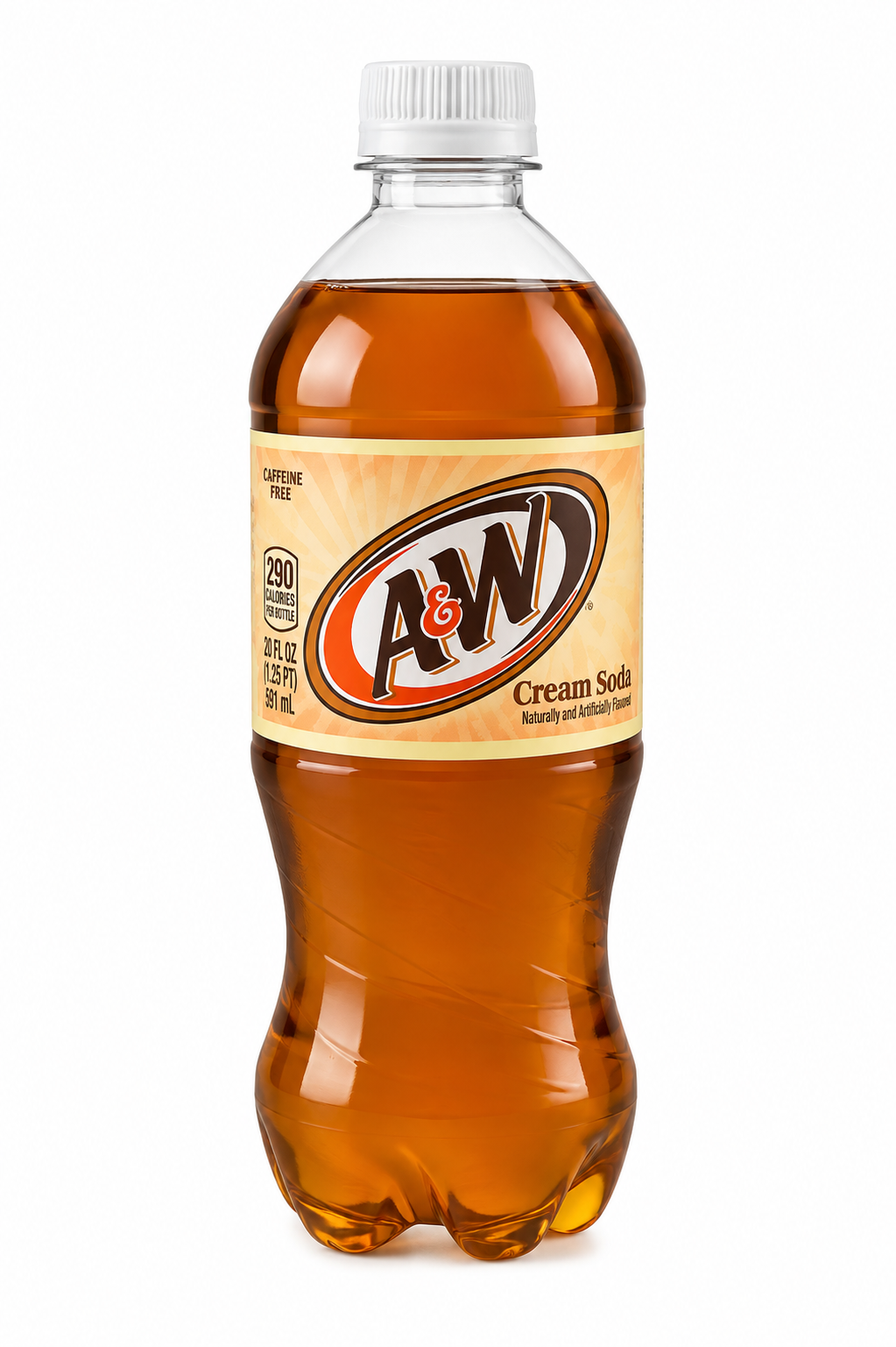 A&W Cream Soda Soft Drink, 20-Ounce