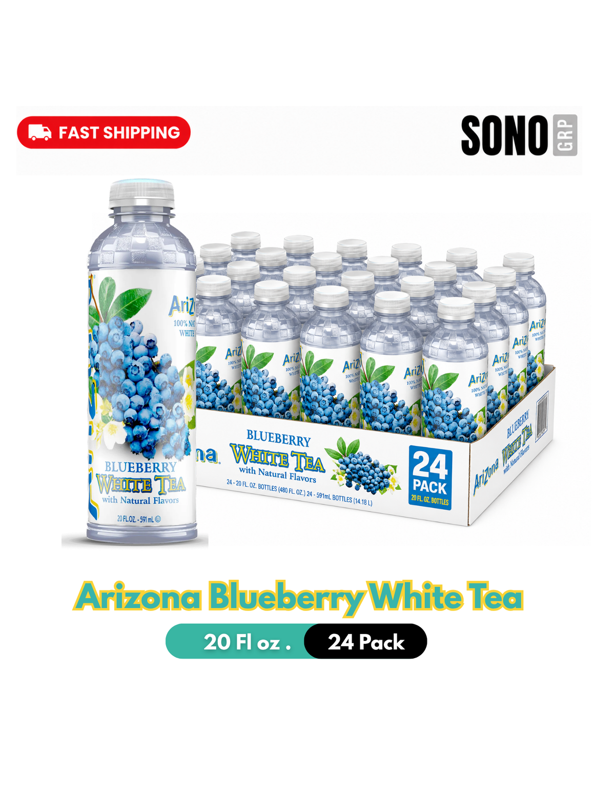 AriZona Blueberry White Tea Bottle