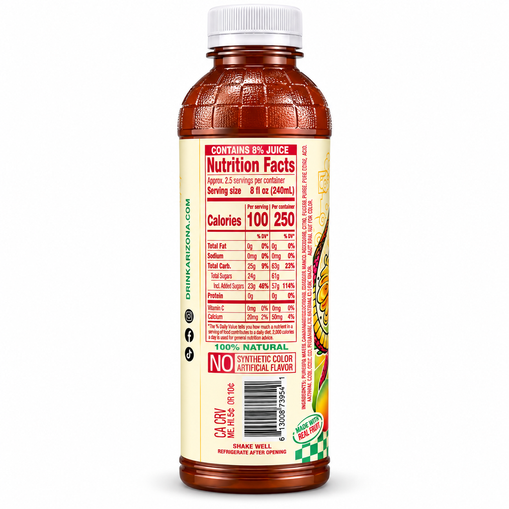 AriZona Dragonfruit Mango Drink, 20 Fl Oz Bottle