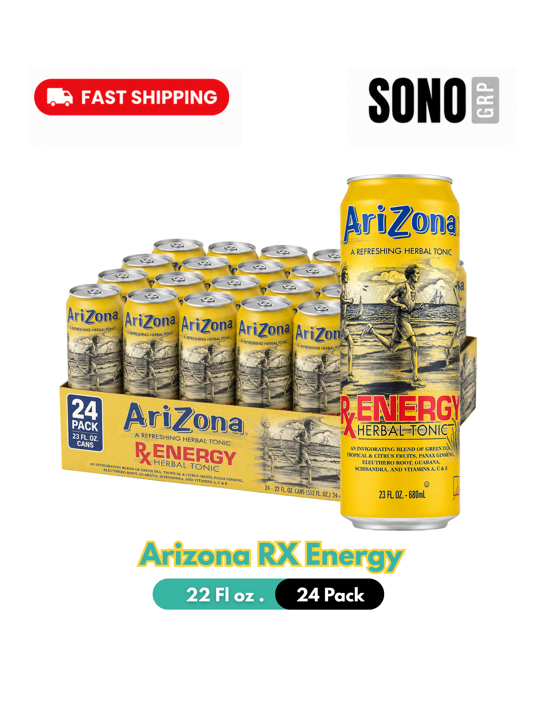Arizona Rx Energy Herbal Tonic Can