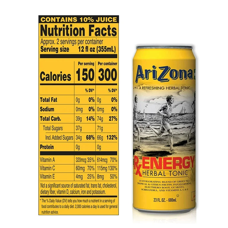 Arizona Rx Energy Herbal Tonic Can