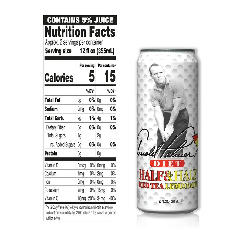 AriZona Diet Arnold Palmer, Half and Half, Tea and Lemonade Can