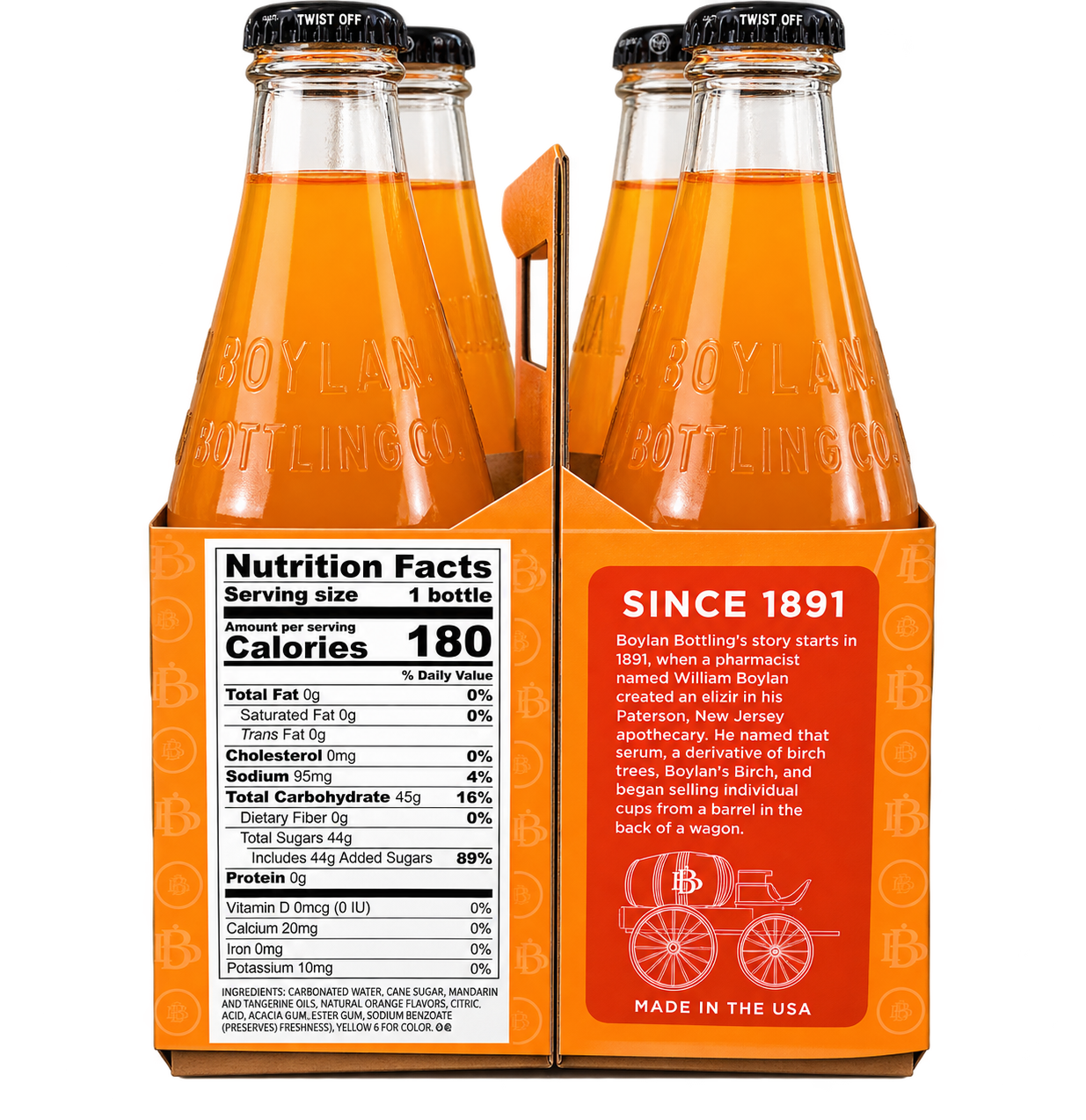 Boylan Bottling Co. Orange Soda 12 fl oz