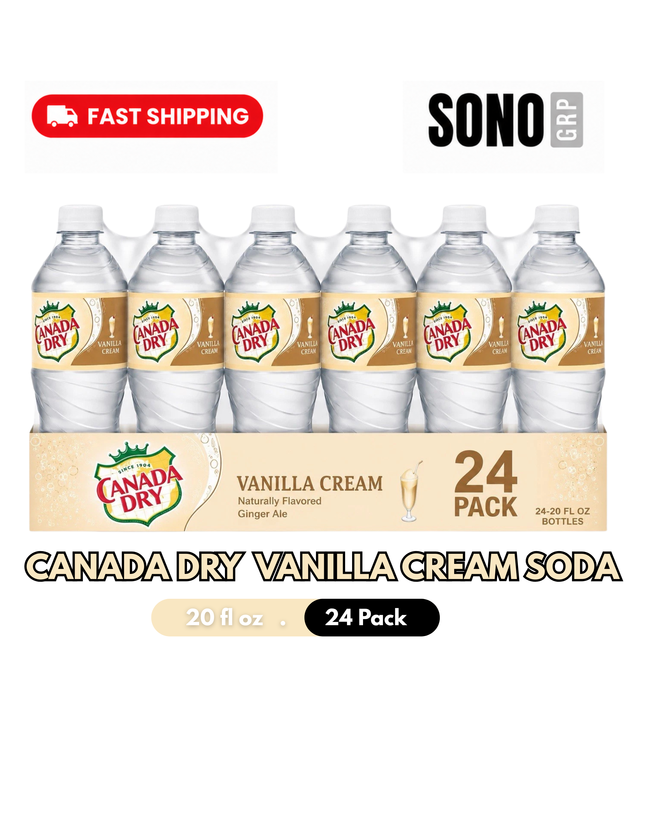 Canada Dry Vanilla Cream Soda 20oz