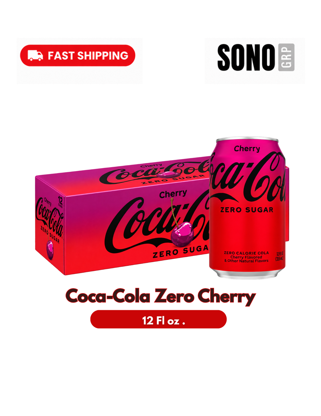 Coca-Cola Cherry Zero Sugar 12 fl oz