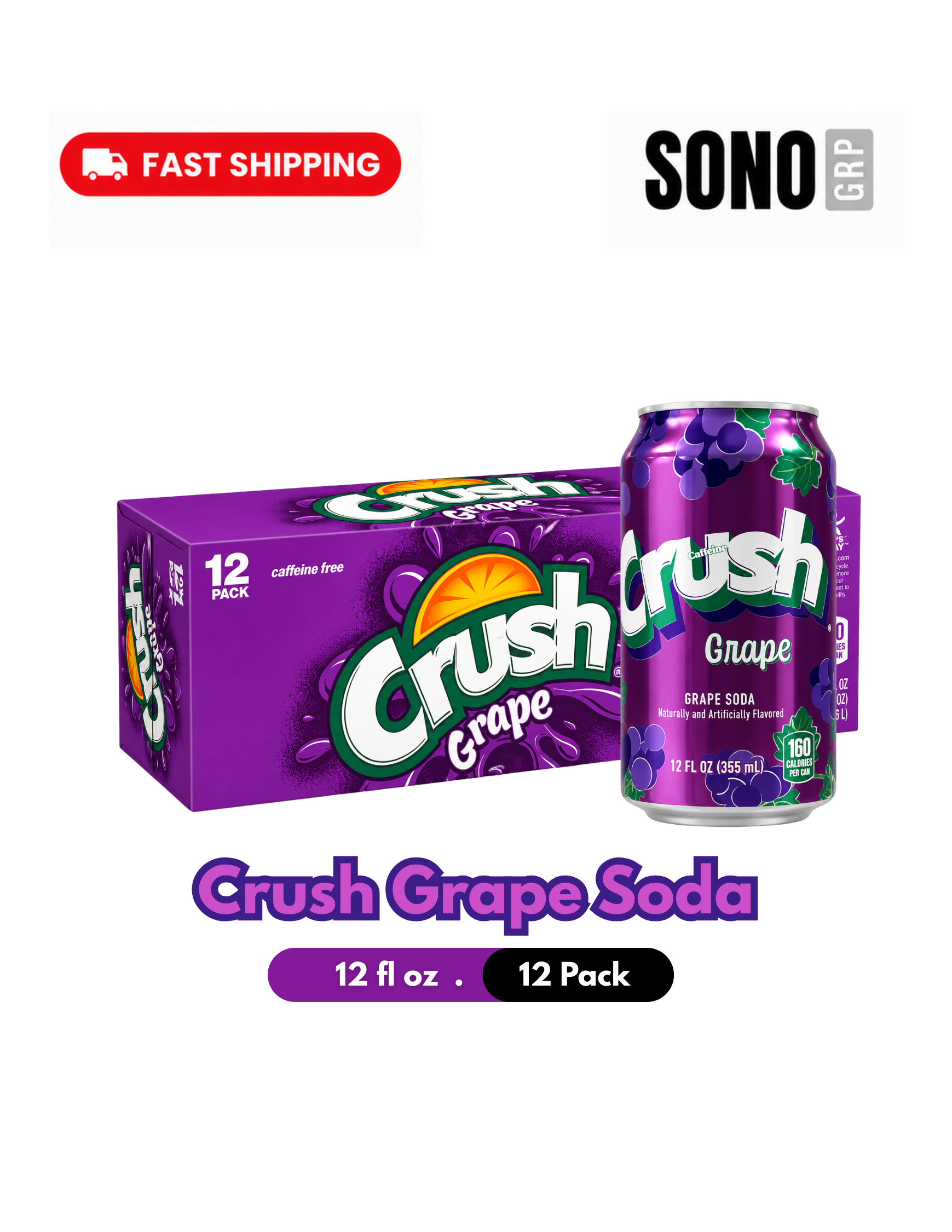 Crush Grape Soda 12 fl oz