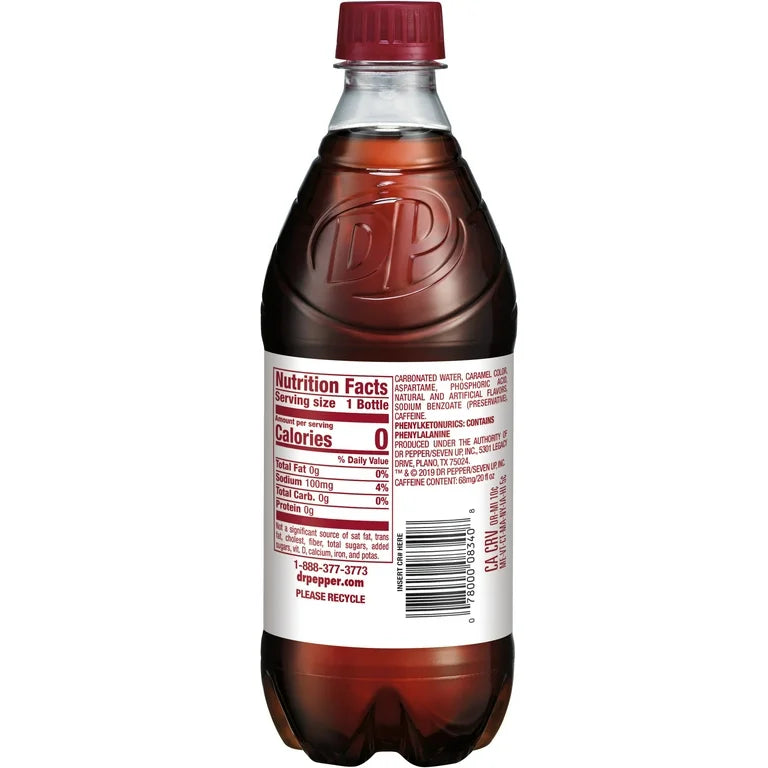 Dr. Pepper Diet Soda, 20 Fl Oz