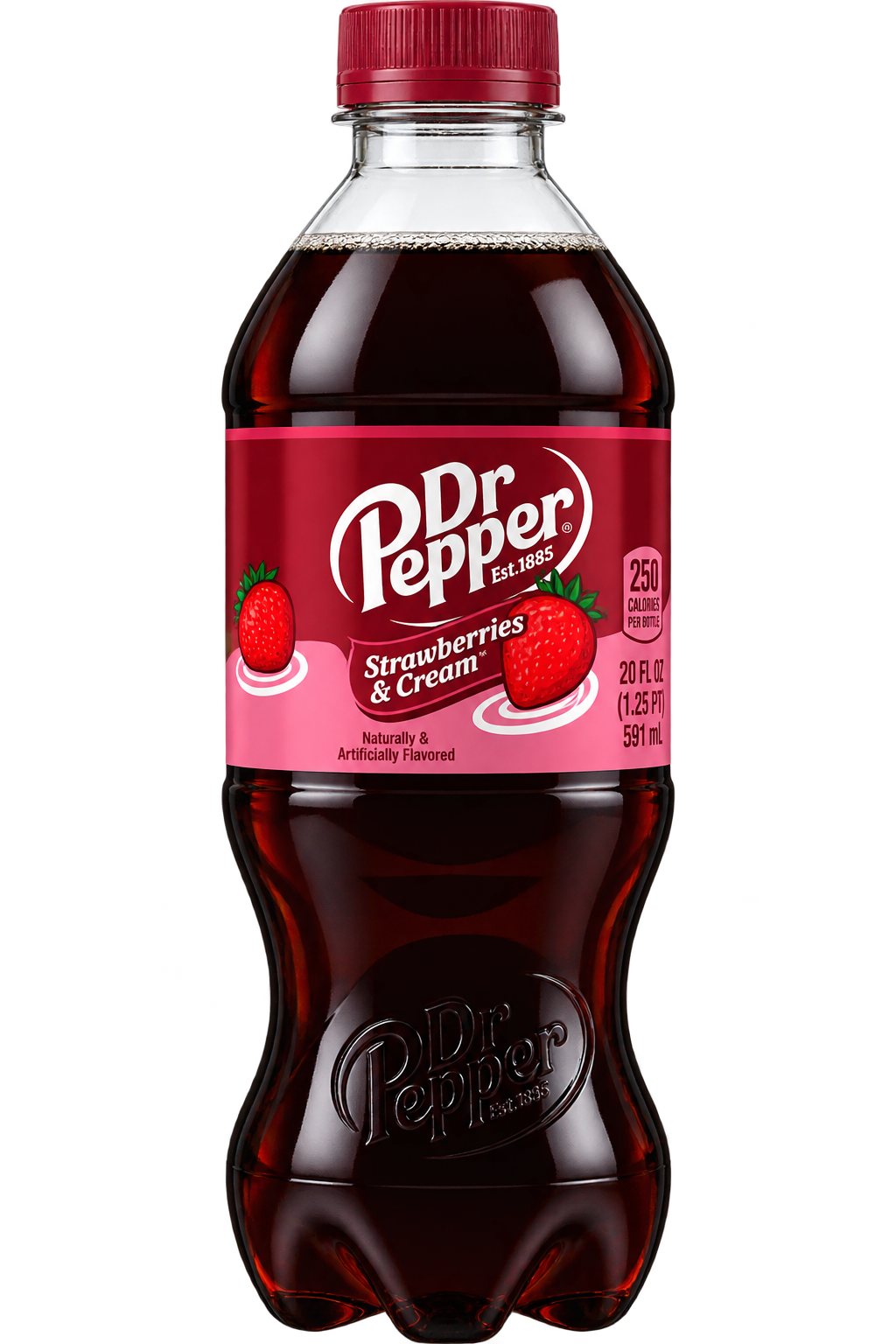 Dr. Pepper Strawberries & Cream Soda 20 Fl Oz