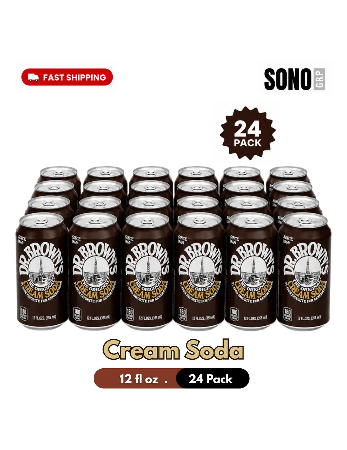 Dr. Brown's Cream Soda 12 fl oz