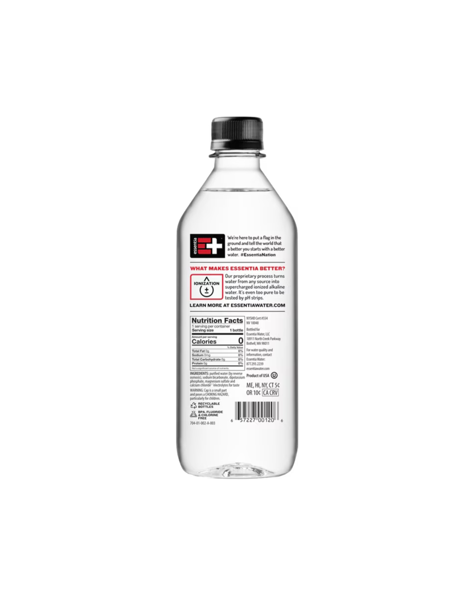 Essentia Ionized Alkaline Water, 20 fl oz Bottles (Pack of 24)