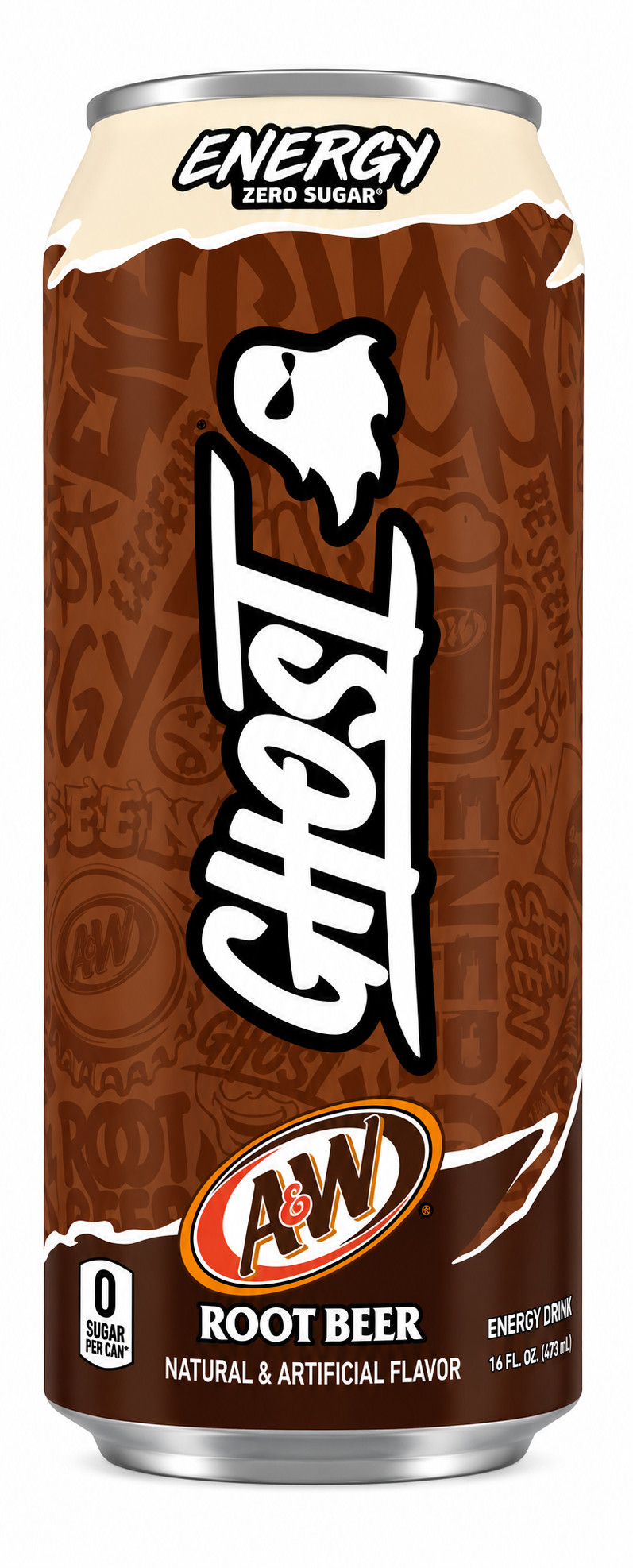 Ghost x A&W Energy Drink, 16 Fl Oz Pack of 12