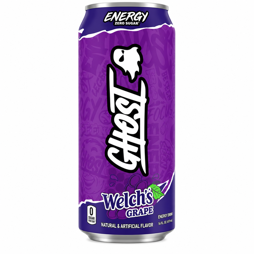 Ghost x Welch's Grape Energy Drink, 16 Fl Oz Pack of 12