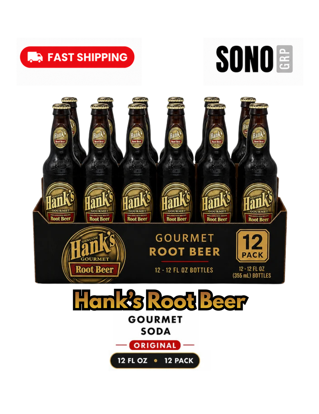 Hank's Gourmet Root Beer 12 Pack