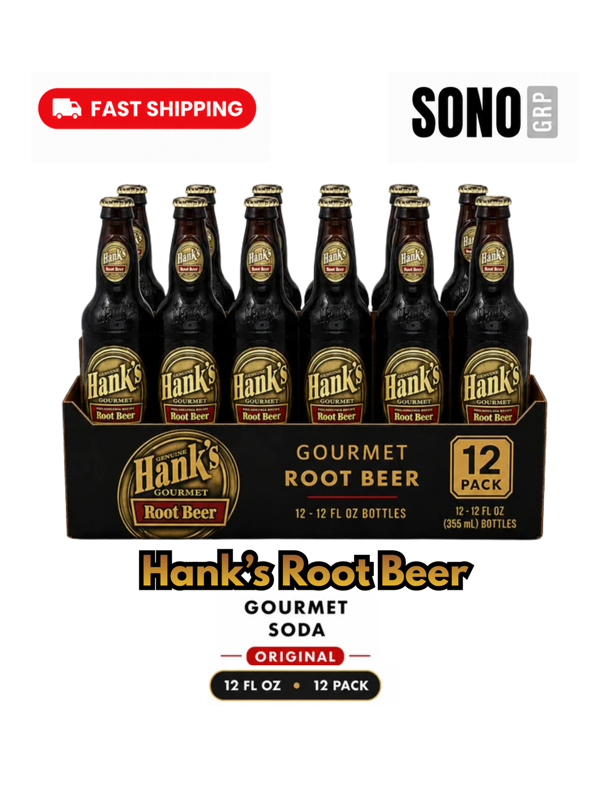 Hank's Gourmet Root Beer 12 Pack