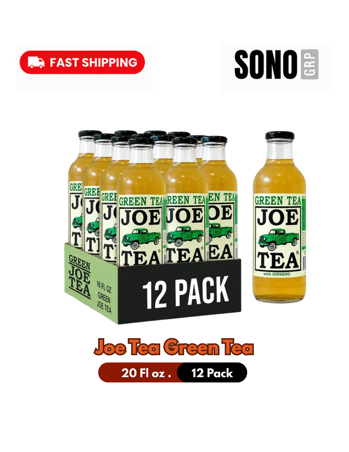Joe Tea Ginseng Green Tea 20oz