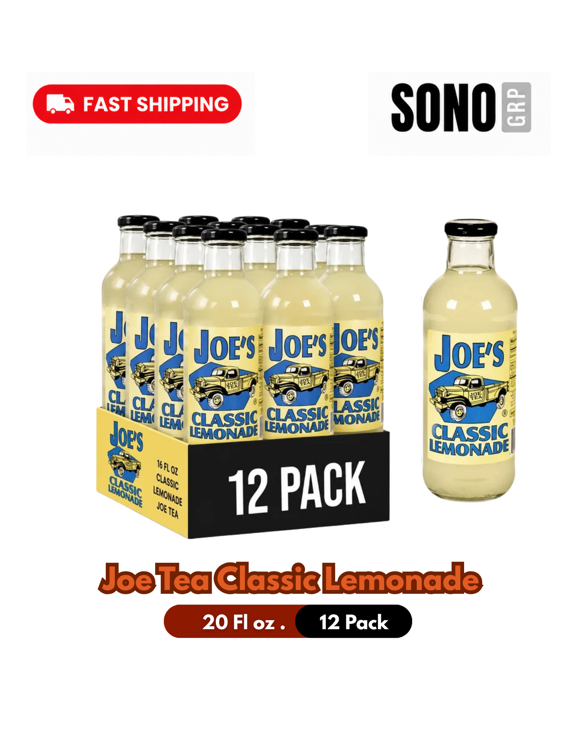 Joe Tea Classic Lemonade 20oz