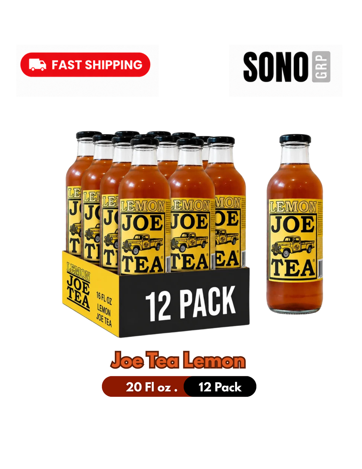 Joe Tea Lemon Tea 20oz