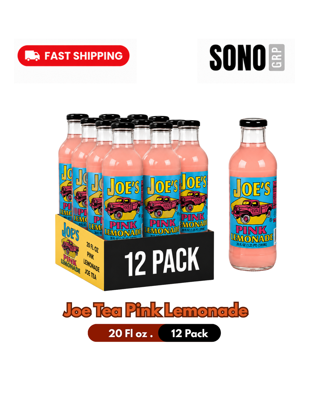 Joe Tea Pink Lemonade 20oz