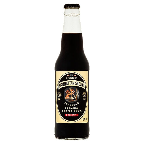 Manhattan Special Premium Coffee Soda 12oz Glass Bottle