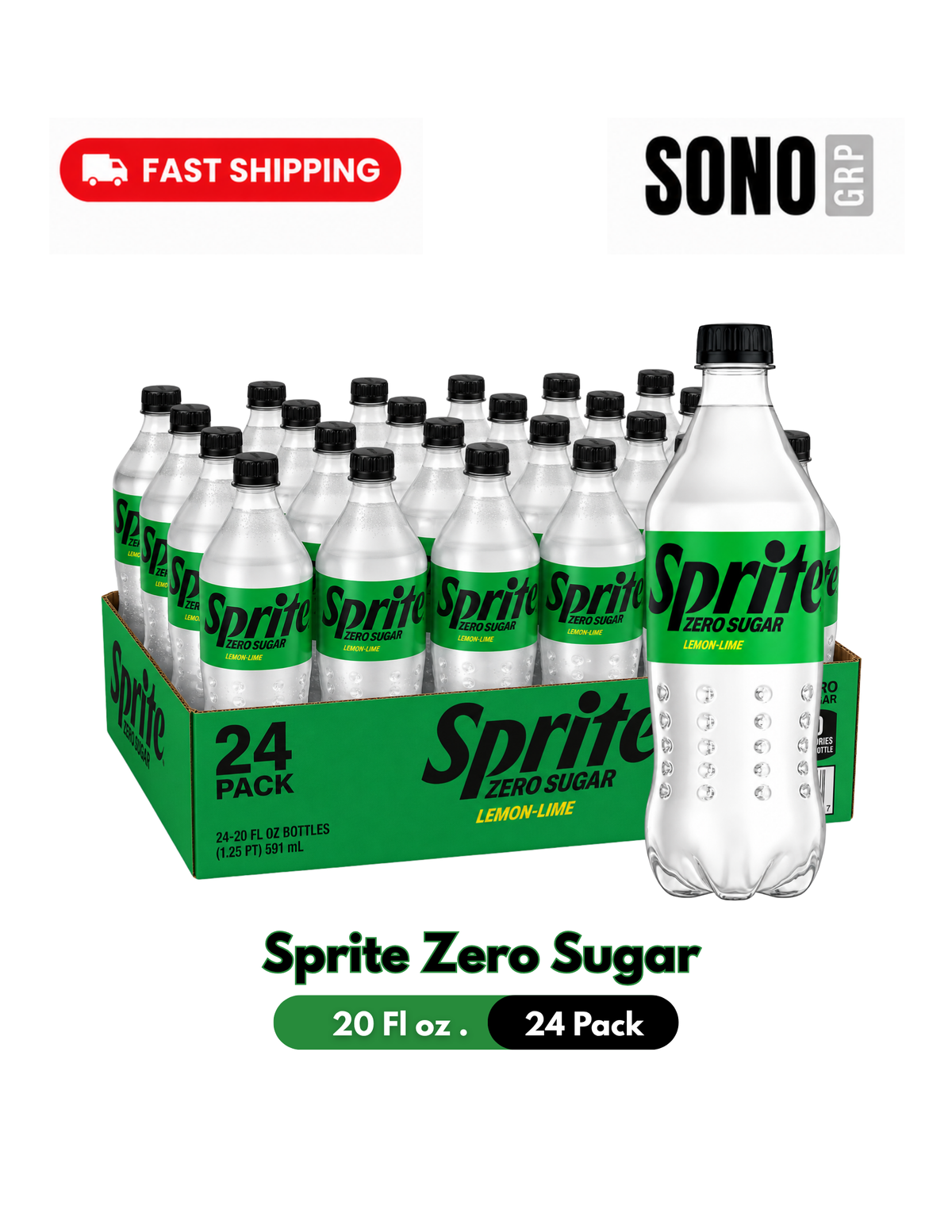 Sprite Zero Sugar, 20 Fl Oz
