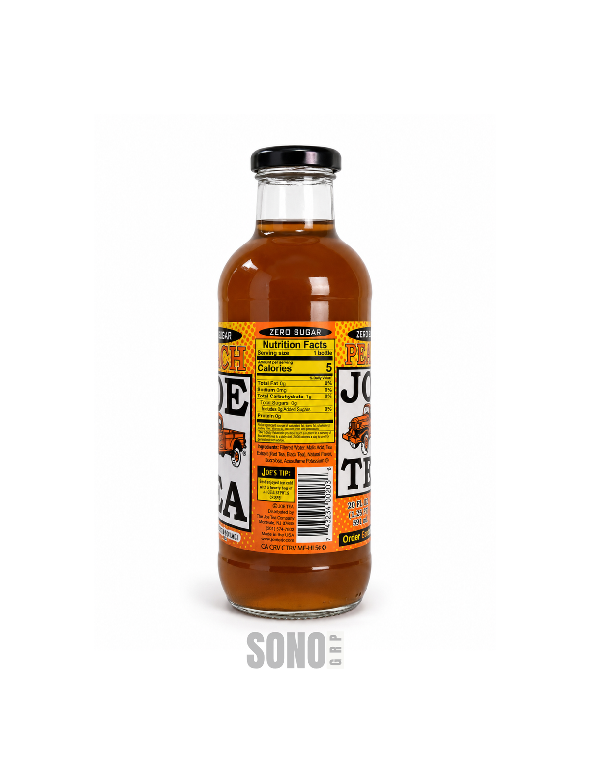 Joe Tea Diet Peach  (Zero Sugar) 20oz