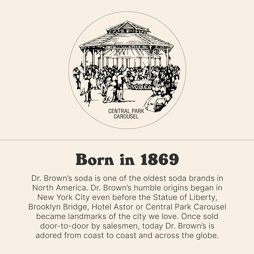 Dr. Brown's Black Cherry Soda - A New York Original - 24 Cans - Kosher, Gourmet Soda Pop - Black Cherry Flavored Craft Soda - 24 x 12 oz Cans