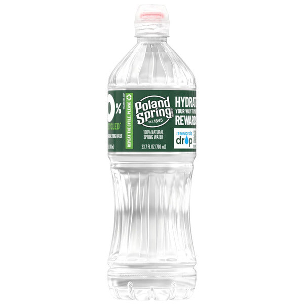 Poland Spring Natural Spring Water Sports Cap Bottles